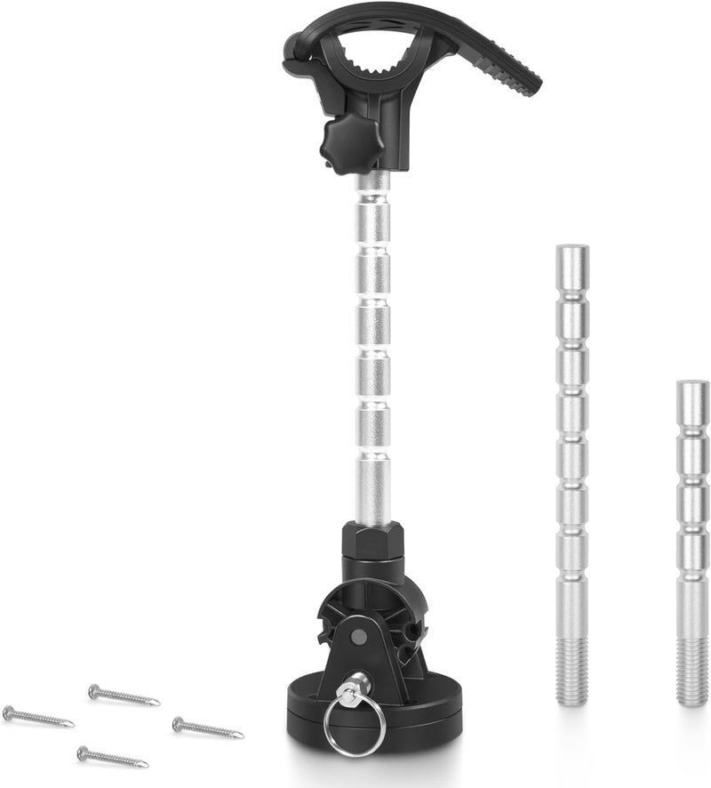 Bzcovac Electric Steer Trolling Motor Stabilizer Mount Support for Minn Kota Terrova, Riptide, Ulterra, PowerDrive and More - Low-Profile Base with Screws, Includes Extra Adjustable Aluminum Rod - Image 1